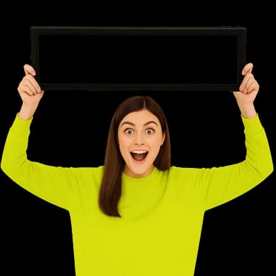 Woman holding the Black Friday countdown clock